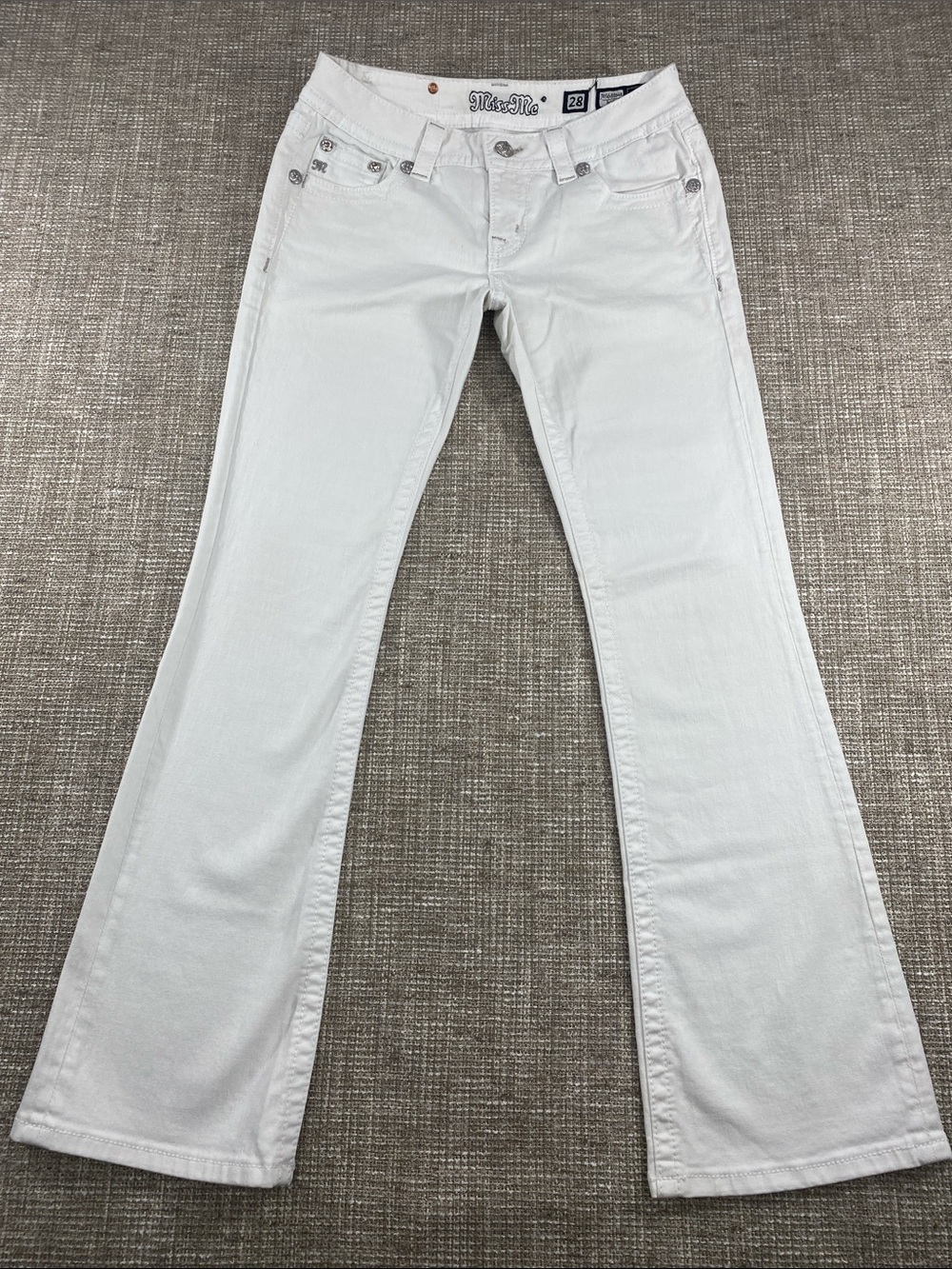 Miss Me White Boot Cut Jeans